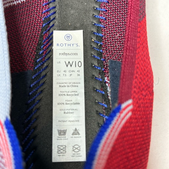 Rothy’s The Flat in Berry Colorblock Retired Limited Edition Size 10 - Picture 12 of 13